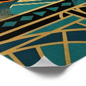 Poster Art Deco Egyptian Black Cat Wall Art (Coin)