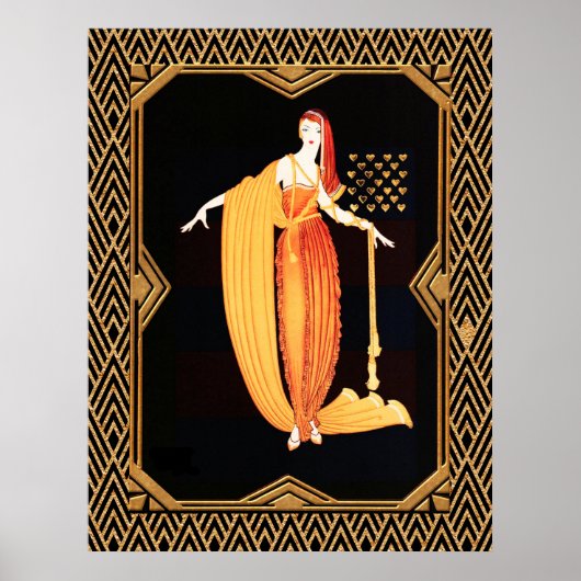 Poster Art déco en plaque de mode (Devant)