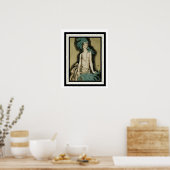 Poster Art Deco "Flapper with Feathers" 16 x 20 (Cuisine)