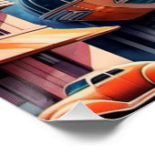 Poster Art Deco Futuristic Urban Poster. (Coin)