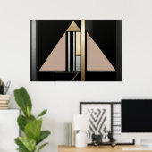 Poster Art Deco Geometric Structure (Bureau à domicile)