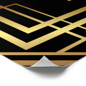 Poster Art Déco Gold et Black Mariage (Coin)