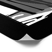 Poster ART DECO LADY Black White Martini (Coin)