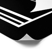 Poster ART DECO LADY Black White omgekeerd (Hoek)