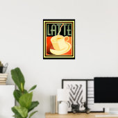 Poster Art Déco Latte 16 x 20 (Bureau à domicile)