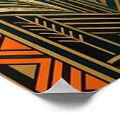 Poster Art Deco Leaping Black Cat Wall Art (Coin)