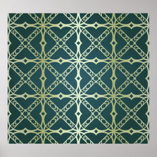 Poster Art déco, luxe vintage géométrique