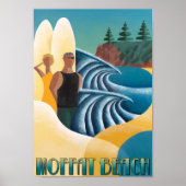 Poster Art Déco Moffat Beach (Devant)