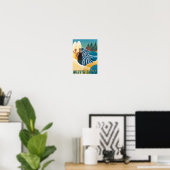 Poster Art Déco Moffat Beach (Bureau à domicile)