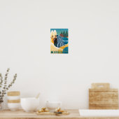 Poster Art Déco Moffat Beach (Cuisine)
