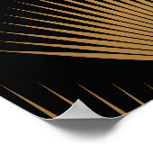 Poster Art Déco, motif d'or noir. (Coin)