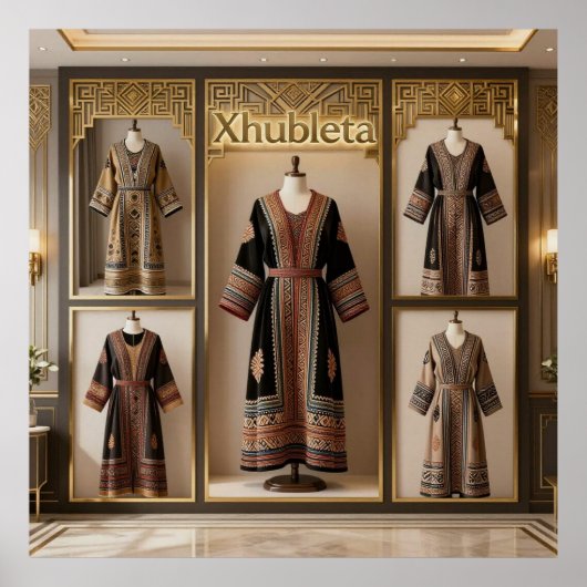 Poster Art Deco Opulence GeometricPatternsVIIIHER_XHU_001 (Devant)