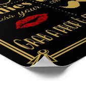 Poster Art Deco PHOTO BOOTH print black and gold (Coin)