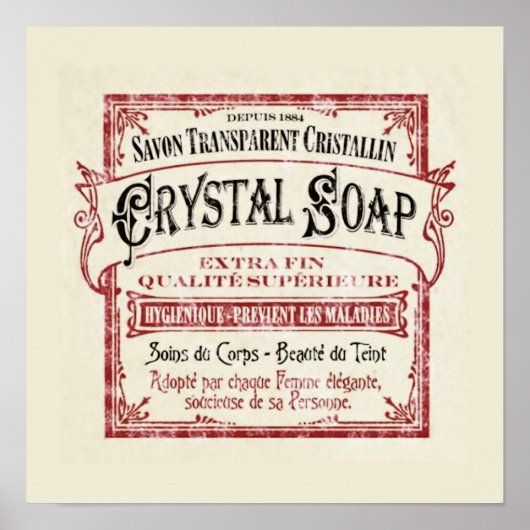 Poster Art déco savon Vintage (Devant)