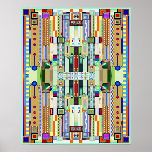 Poster Art Deco Stained Glass 2 (Devant)