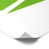 Poster Art Deco Sunburst Pattern in White and Lime (Coin)