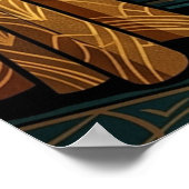 Poster Art Deco Windowsill Gazing Cat Wall Art (Coin)