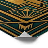 Poster Art Deco Winged Mystical Cat Wall Art (Coin)