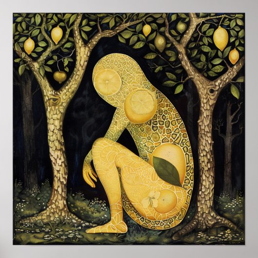 Poster Art Décoratif Citron Imprimer (Devant)