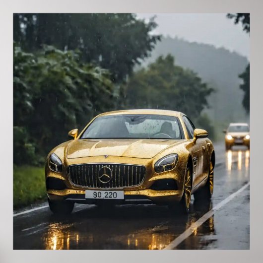 Poster Art Décoratif - Conduire Dans La Pluie #2 (Devant)