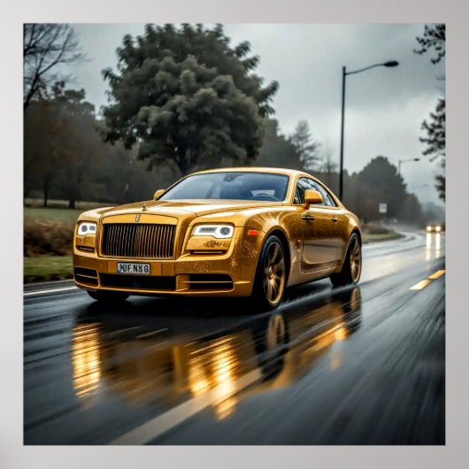 Poster Art Décoratif - Conduire Dans La Pluie #3 (Devant)