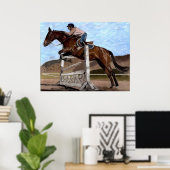 Poster Art d'entraînement de chasseur/cavalier (Bureau à domicile)