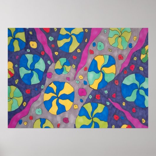 Poster Art des bonbons cosmiques (Devant)