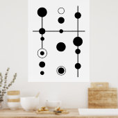Poster Art des cercles et des lignes géométriques Abstrai (Cuisine)