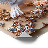 Poster Art des colombes de mariage (Coin)