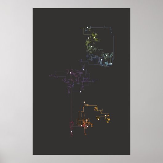 Poster Art des données d'iconographie - chemin (Devant)