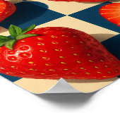 Poster Art des fraises, Fruit Audacieux (Coin)