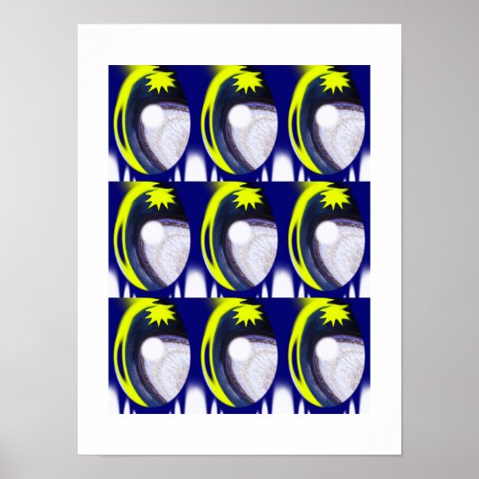 Poster Art des lunes et des étoiles (Devant)