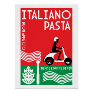 Poster Art des pâtes italiennes