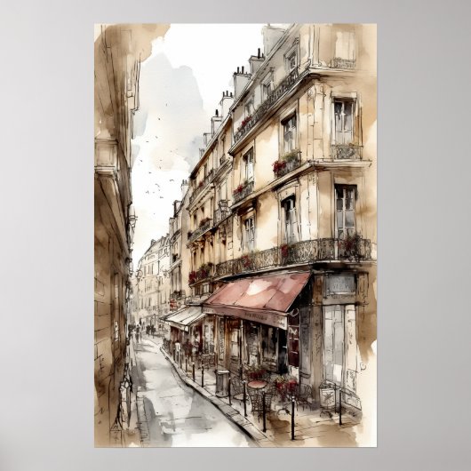 Poster Art des rues de Paris (Devant)