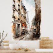 Poster Art des rues de Paris (Cuisine)