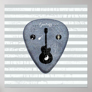 Poster Art-design onglet de guitare
