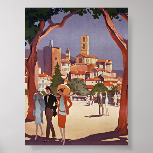 Poster Art d'été vintage Grasse (Devant)