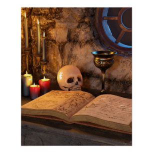 Poster Art d'étude à la bougie de l'académie sombre gothi