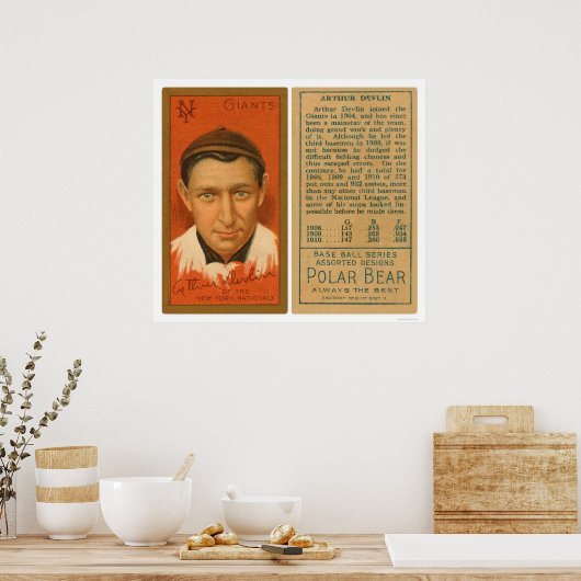 Poster Art Devlin Giants Baseball 1911 (Cuisine)