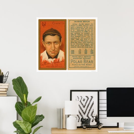 Poster Art Devlin Giants Baseball 1911 (Bureau à domicile)