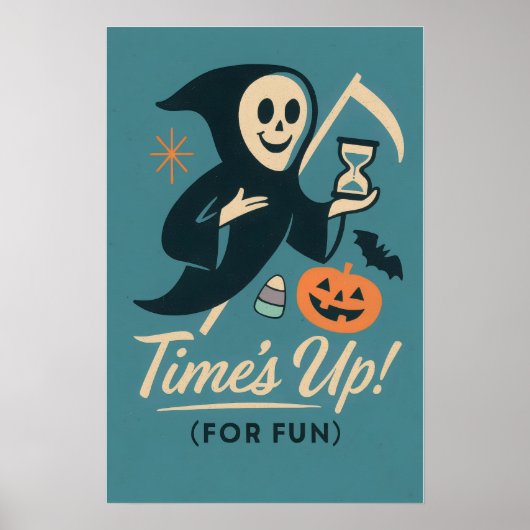 Poster Art d'Halloween Retro Reaper (Devant)