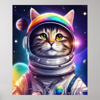 Art d'illustration de chat spatial, Astronaut Cat