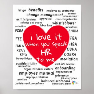 Poster Art divertissant des ressources humaines pour le b