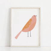 Poster Art d'oiseau moderne et minimal dessiné à la main