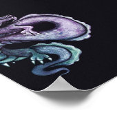 Poster Art Dragon Chinois Violet (Coin)