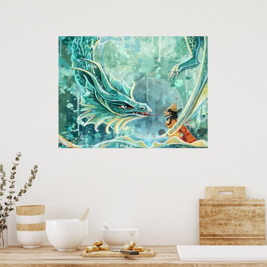Poster Art Dragon d'eau (Cuisine)