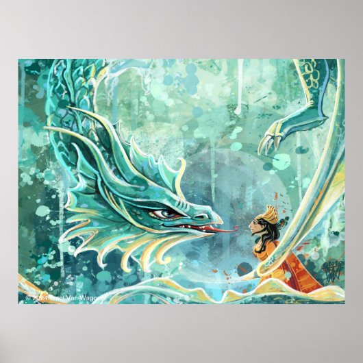 Poster Art Dragon d'eau (Devant)