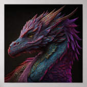 Poster Art Dragon Hyper réaliste (Devant)