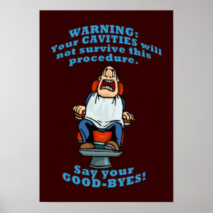 Poster Art drôle de mur de bureau de dentiste