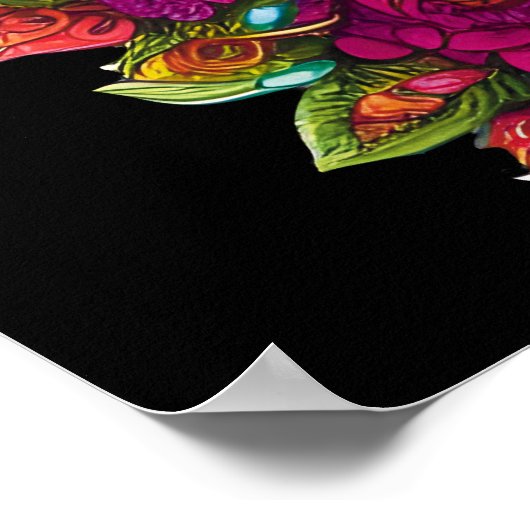 Poster Art du crâne de sucre - Fiesta des couleurs (Coin)